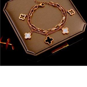 Clover Bracelet gold plated over stainless steal